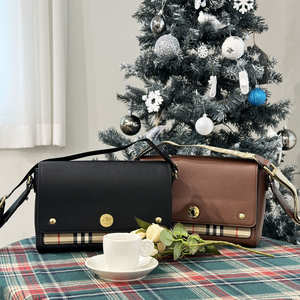 [마지막재고 10%추가] 버버리 빈티지 체크 노트 크로스 바디백 브라운 8021111 블랙 8021110