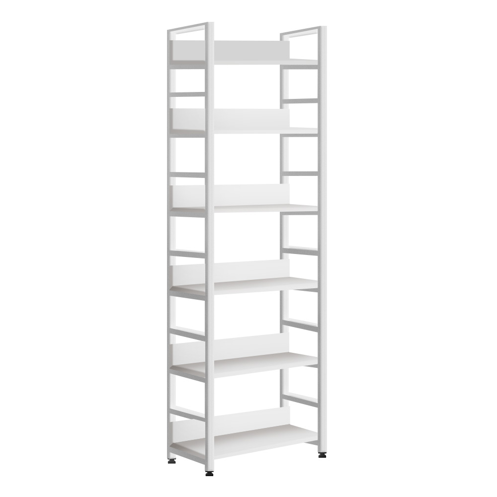 와이드책장 가벽깊은가로형 거실서재화레어 L자형 6단400 H 철제책장 화이트