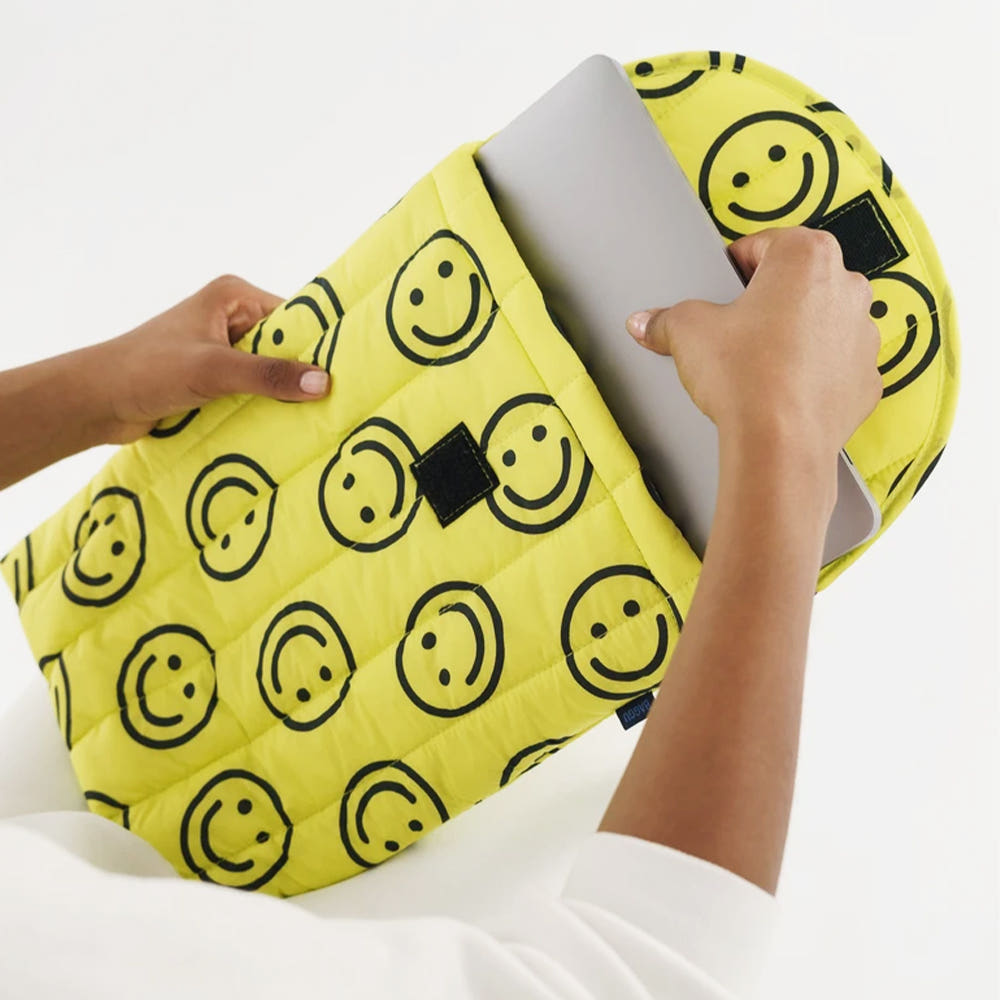 바쿠백 16 맥북 노트북 YELLOW HAPPY 파우치