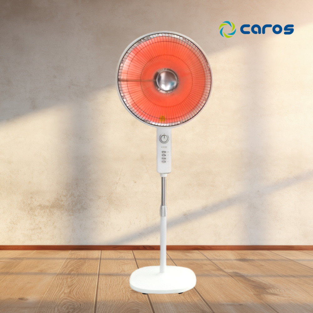 캐로스 선풍기형 히터 전기난로 온열기 난방기 사무실 업소용 양면 하이라이트 2구 열선풍기