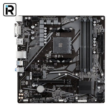 [중고]A520M-DS3H AMD AM4소켓 메인보드 기가바이트 백패널X