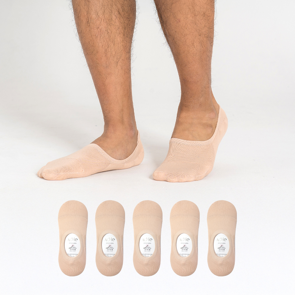 에이원 남성용 실속형 무지 페이크 덧신 5켤레