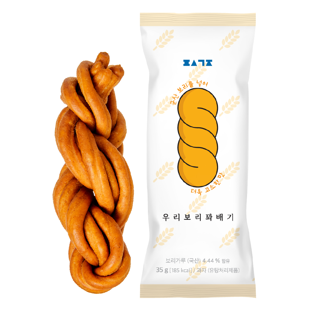 편식공장 우리보리 꽈배기 과자 12개입 420g, 1개 - 상세 이미지 4