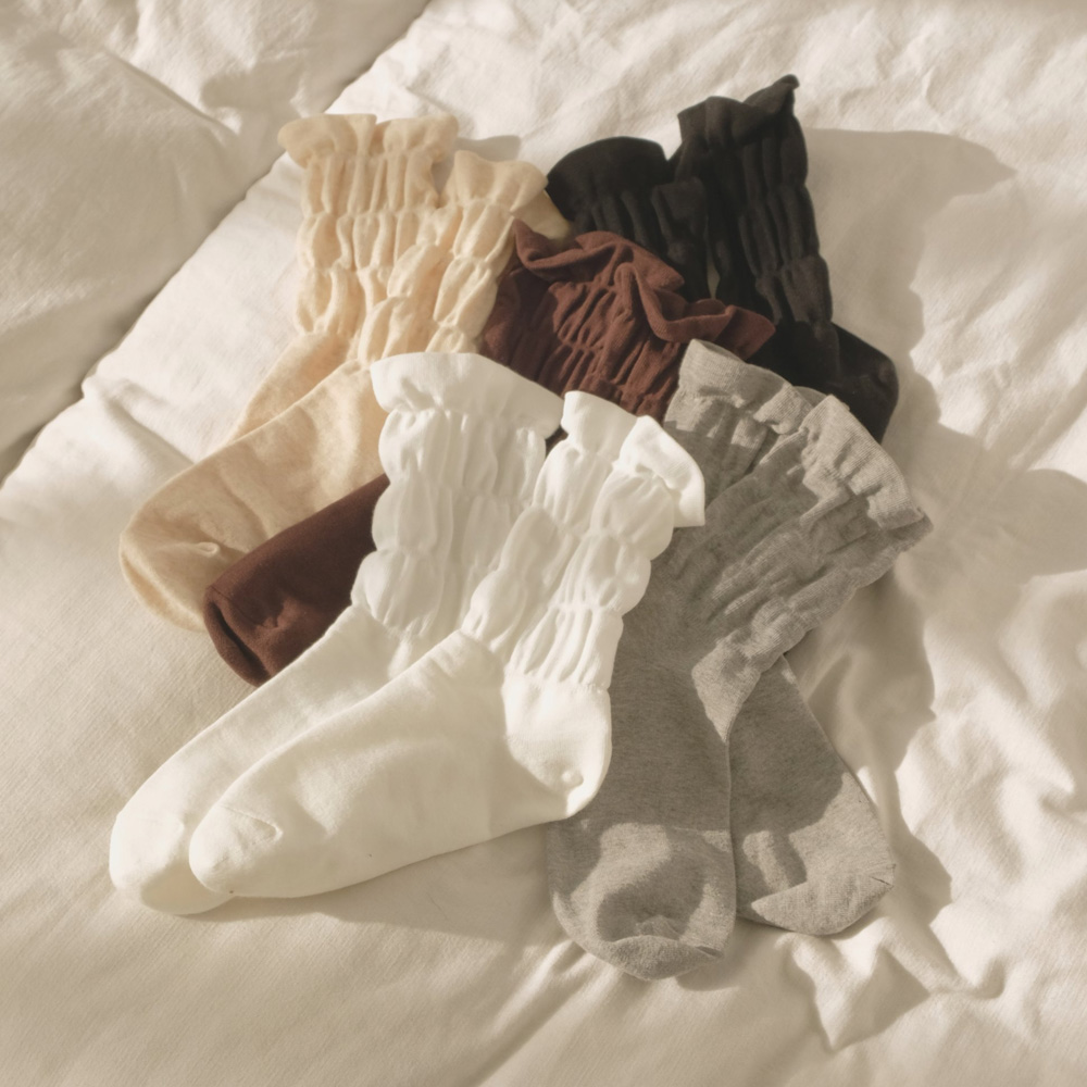 조임없는 무압박 산모 임산부 장목 양말 - 상세 이미지 3