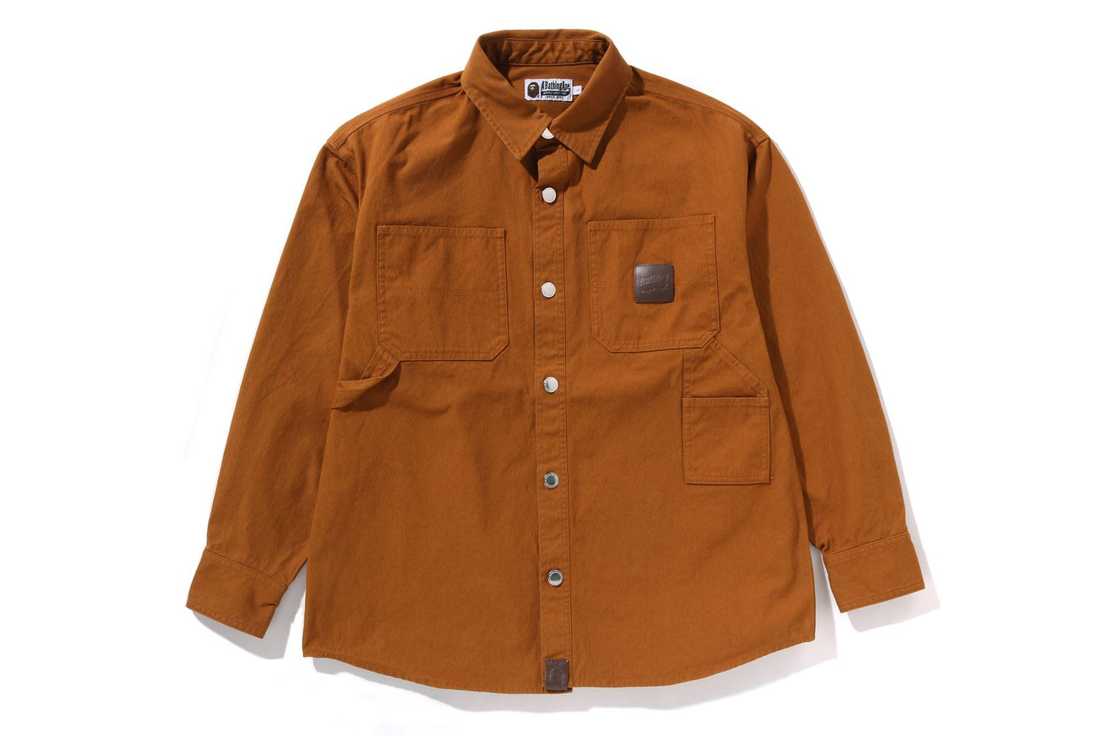 베이프 셔츠 BATHING APE LOGO CANVAS LS WORK SHIRT 2월 신상 1K80-131-305 - 상세 이미지 2