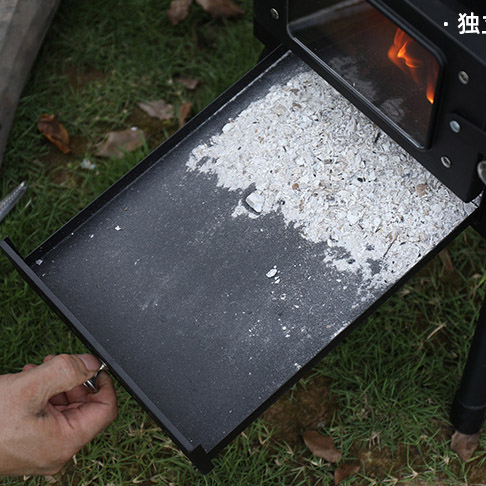 캠핑화목난로 불멍 팰릿난로 우드앤번 무동력팬 2면투명창