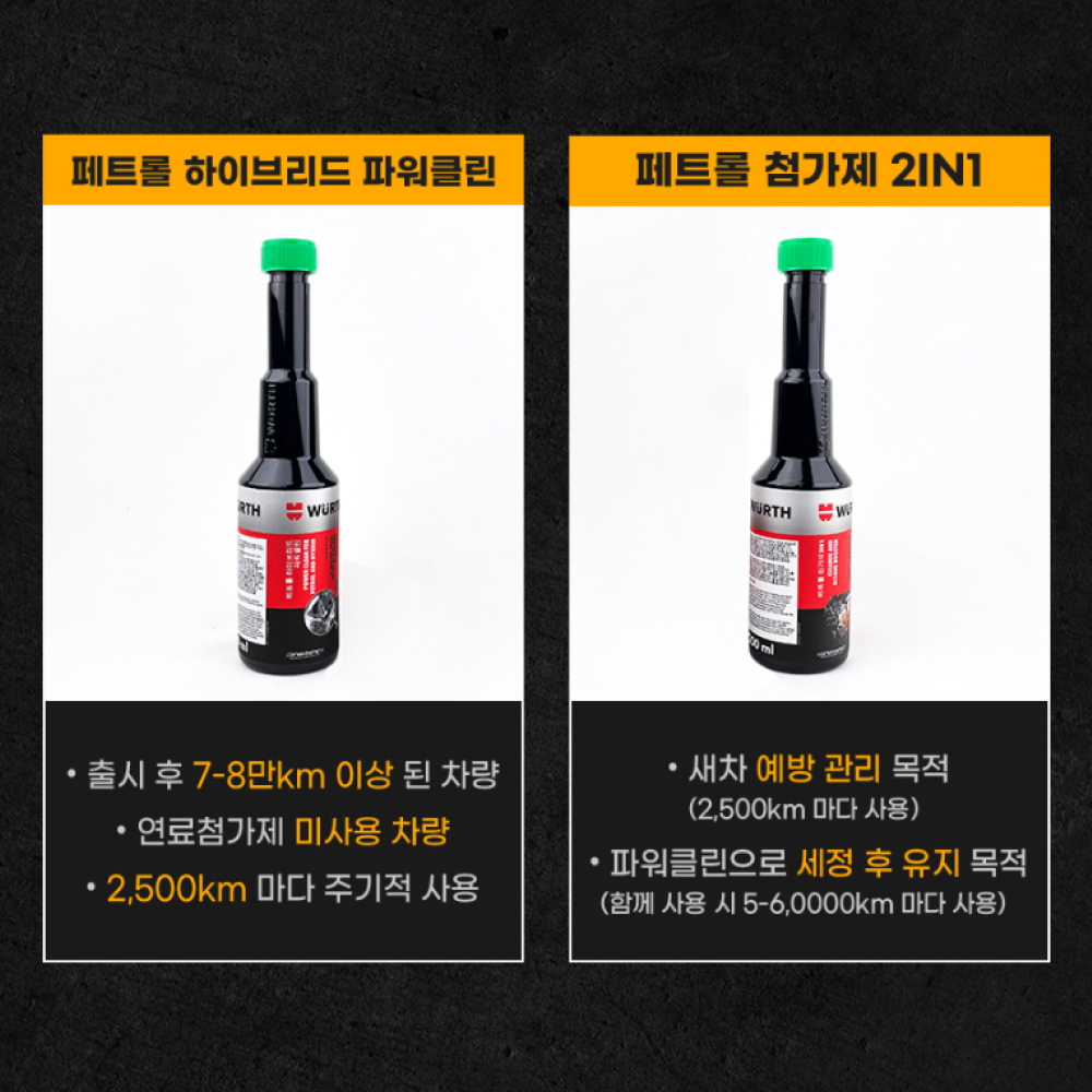 (5+1) 뷔르트 연료첨가제 인젝터클리닝 파워클린 경유 가솔린 하이브리드 엔진때제거 - 상세 이미지 5