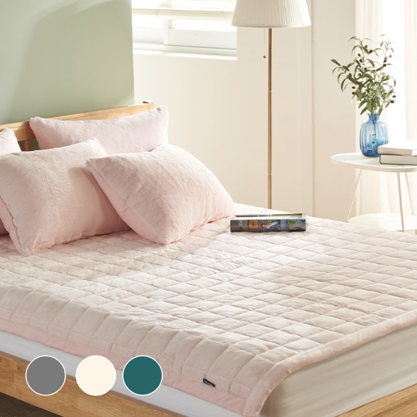 극세사침대패드 겨울 밍크 모서리고정밴드형 누빔 슈퍼싱글 SS