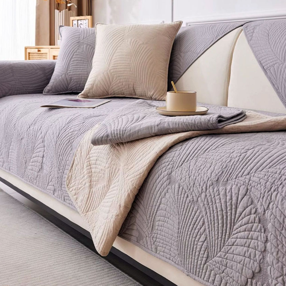 순면 쇼파패드 넓은 돌 소파 매트 토퍼 소파커버 덮개 깔개 깃털 화이트 70x150