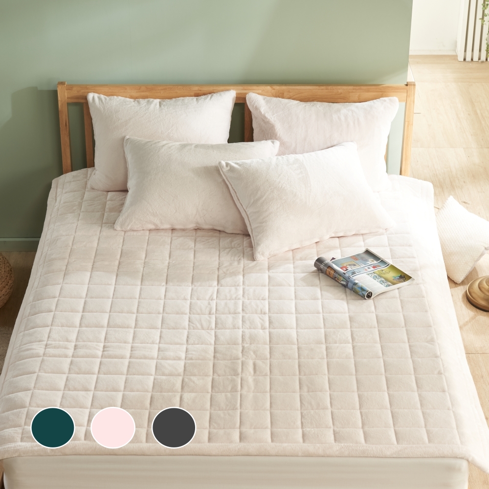 극세사침대패드 겨울 밍크 고정밴드 누빔 슈퍼싱글 SS 5mm