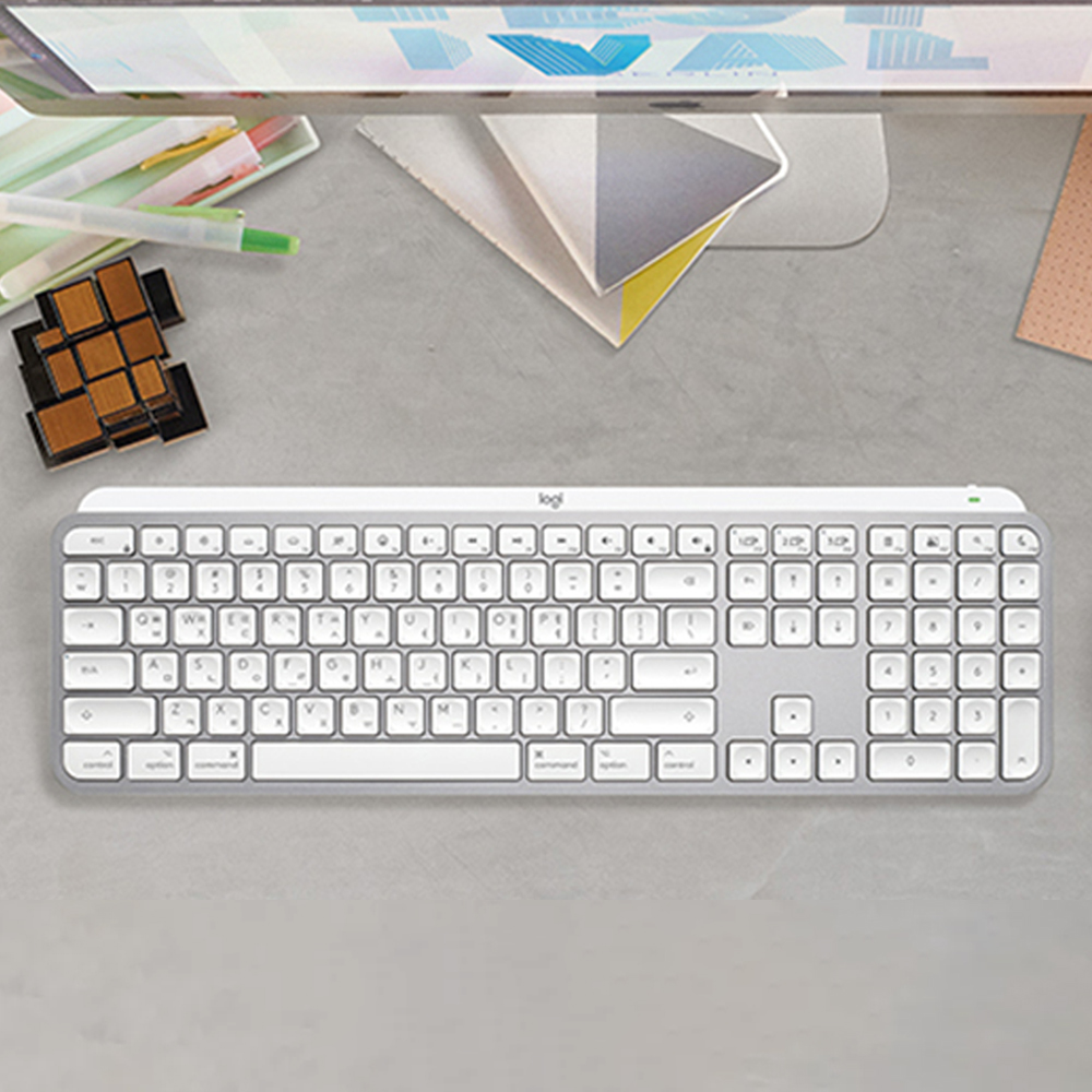 [국내정발] 로지텍코리아 MX KEYS S For Mac 맥북 아이패드 무선키보드 페일그레이 - 상품 이미지