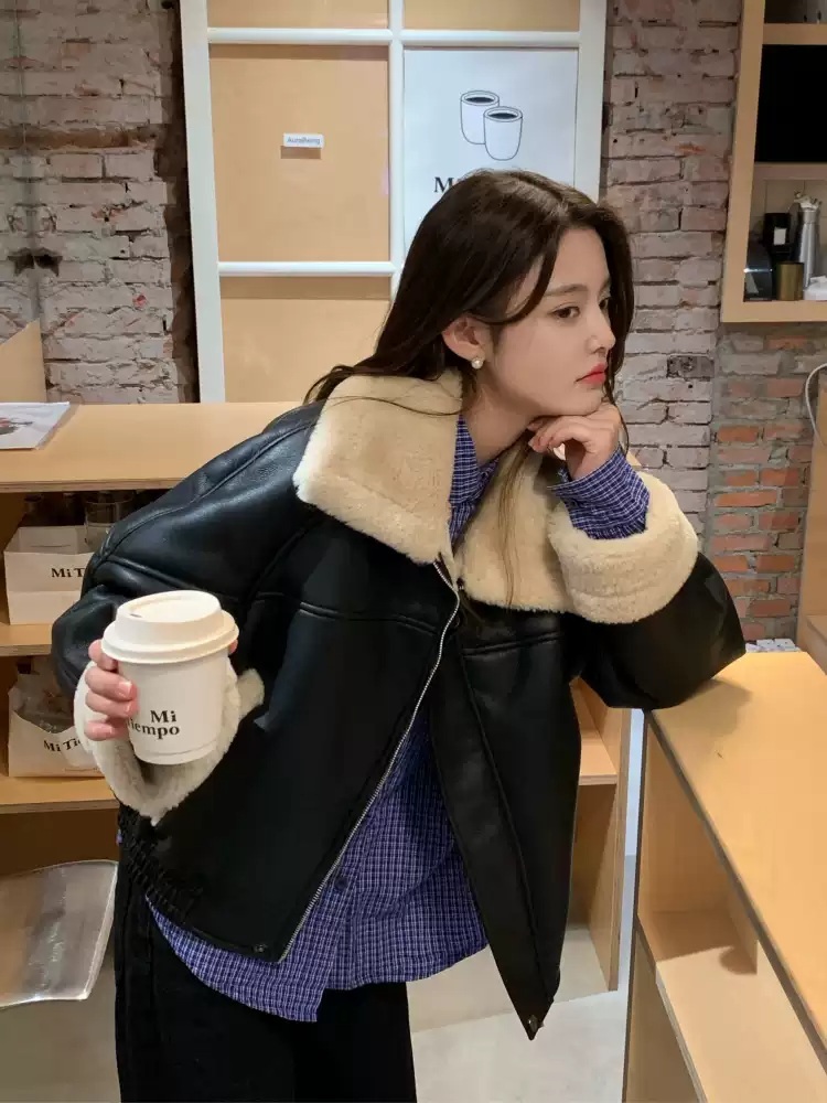 김민경 자켓 무스탕 인스타그램 레더 빅사이즈 의상 옷 패션 - 상세 이미지 3