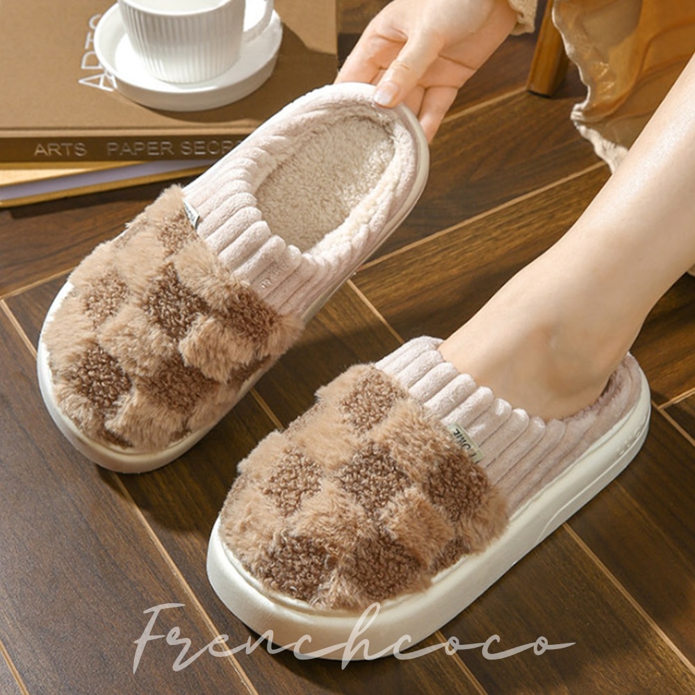 프렌치코코 홈 털실내화 윈터 보들 따뜻 거실 슬리퍼