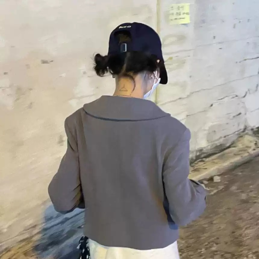 집대성 37화 트와이스 미나 자켓 그레이 프렌치 모던 의상 옷 패션 - 상세 이미지 4