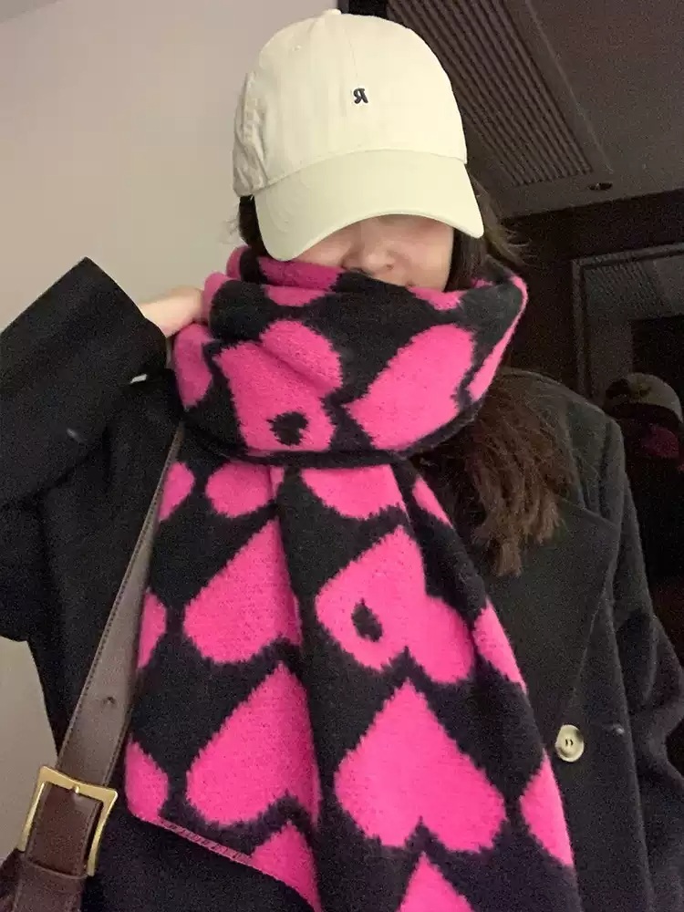 아이브 레이 목도리 스카프 인스타그램 y2k 두꺼운 의상 옷 패션 - 상세 이미지 5