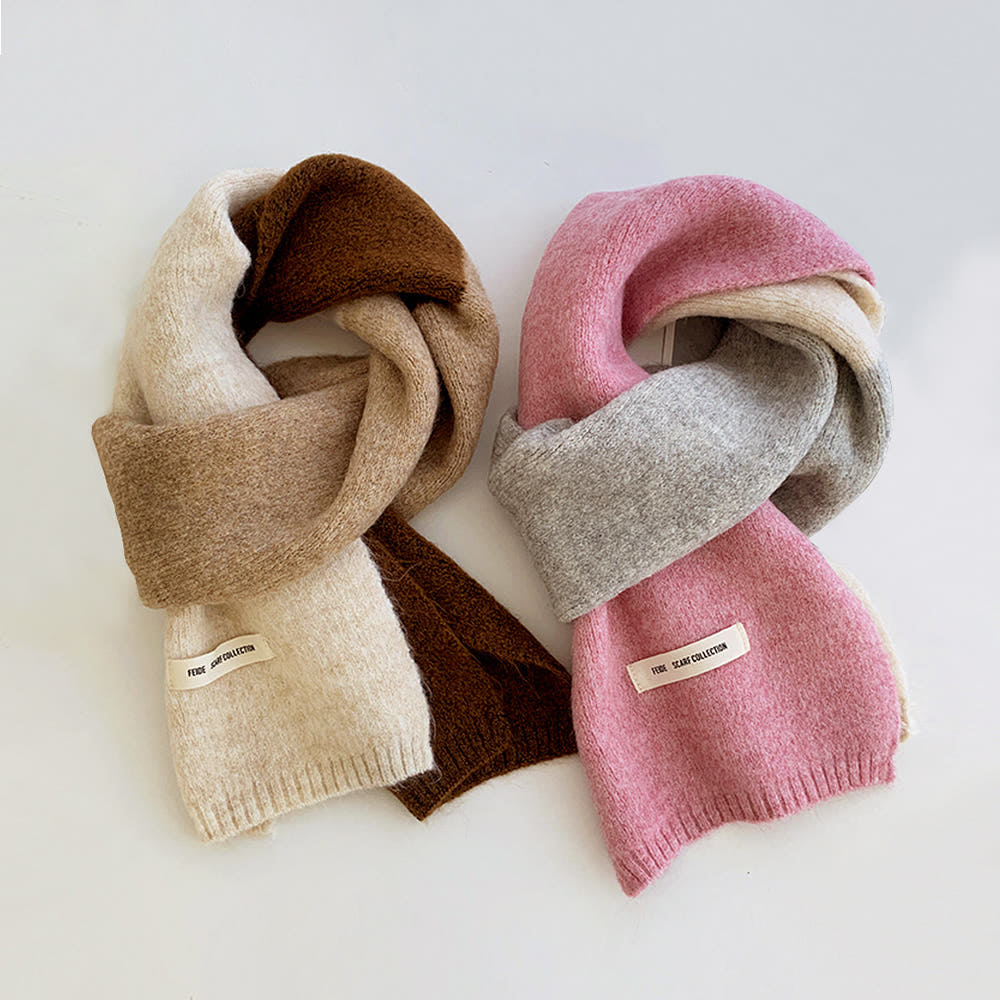 짧은 미니 캐시미어 쁘띠 목도리 울 니트 머플러 남자 여자 커플 제품 이미지