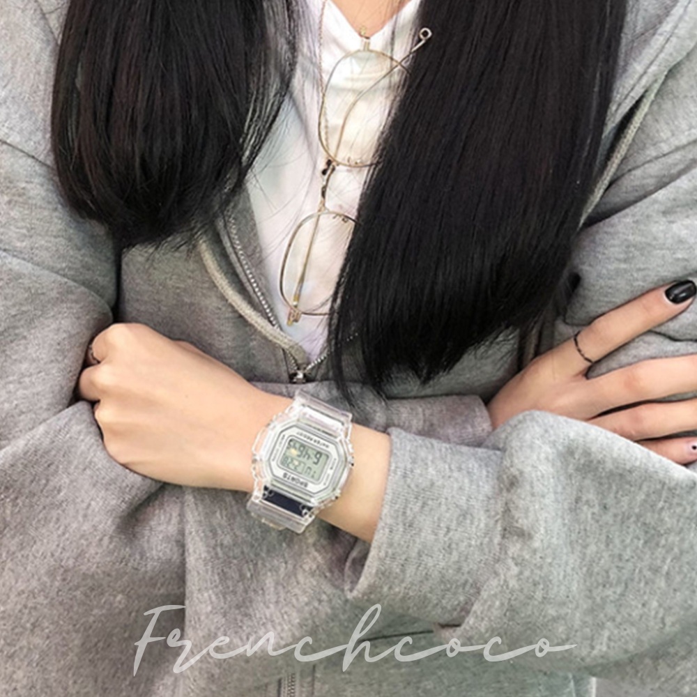 프렌치코코 우레탄 손목 디지털 시계 전자 손목시계 - 메인 이미지