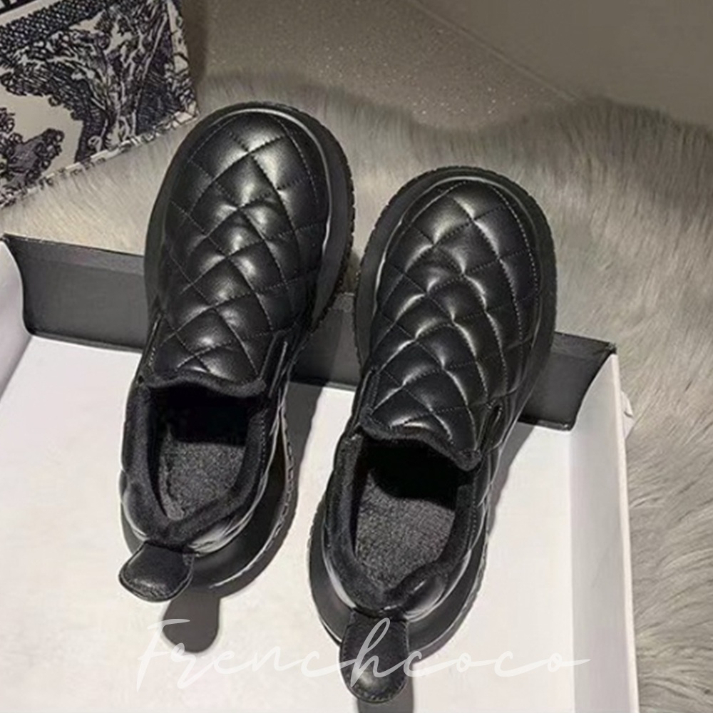 프렌치코코 여성 윈터 안감 슬립온 겨울 기모 따뜻한 운동화