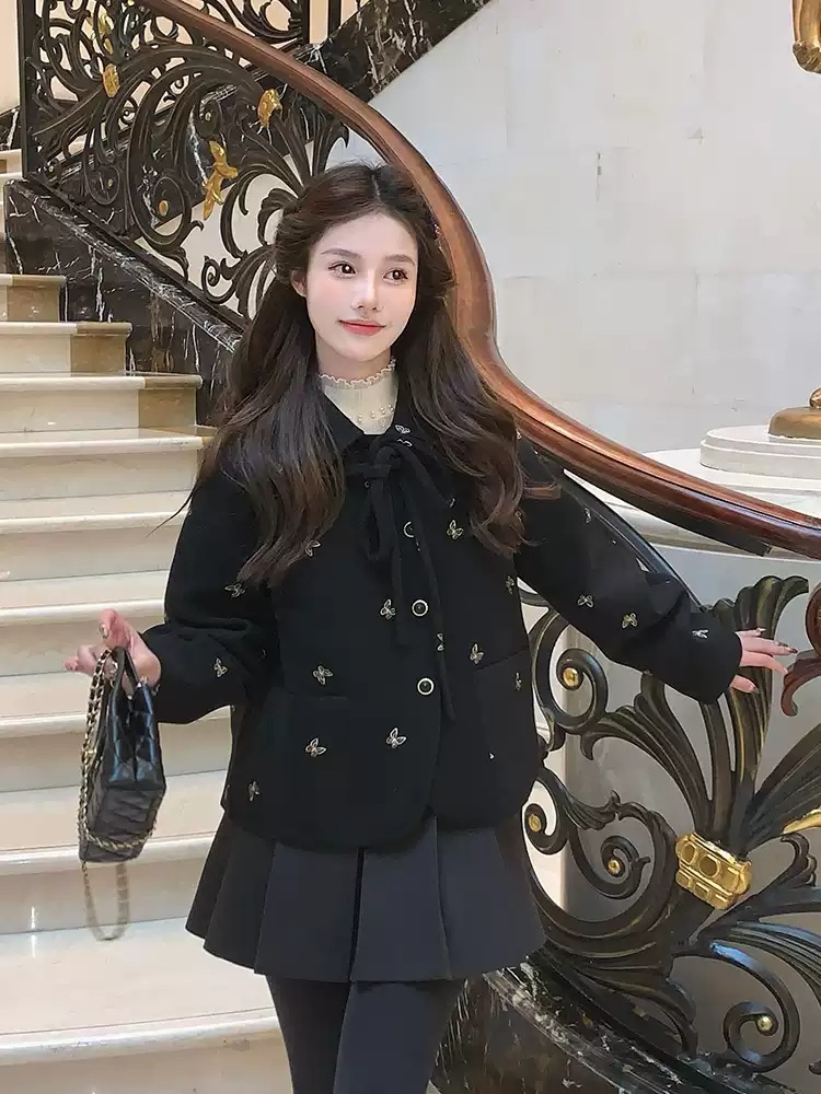 놀면 뭐하니 261화 미주 가디건 긴팔 리본 프렌치 의상 옷 패션 - 상세 이미지 4