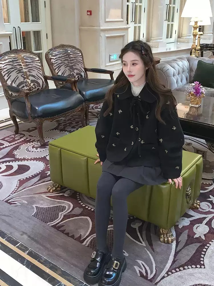 놀면 뭐하니 261화 미주 가디건 긴팔 리본 프렌치 의상 옷 패션 - 상세 이미지 3