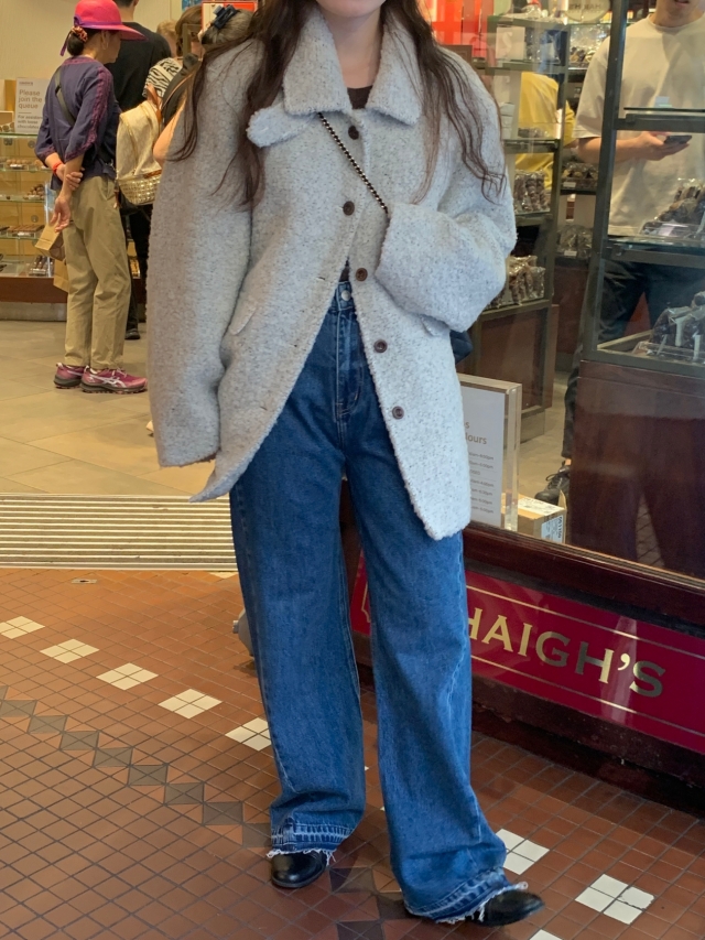 💕URBANE MADE 양모55 💕오레오 오버핏 울 부클 하프 코트 (2c) 상세 이미지 48