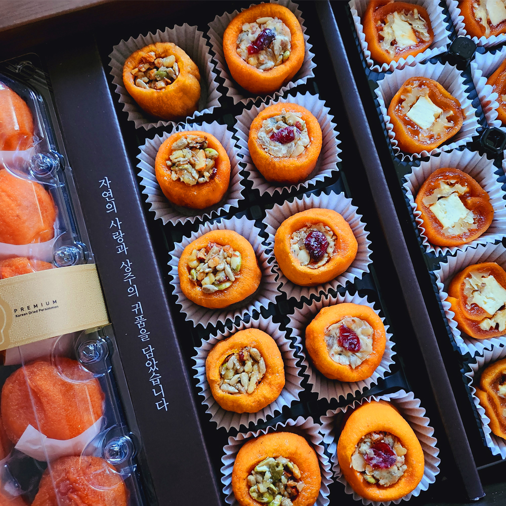 천년빛곶감 산수야 단지말이반건시 혼합 30구 곶감선물세트 - 상품 이미지