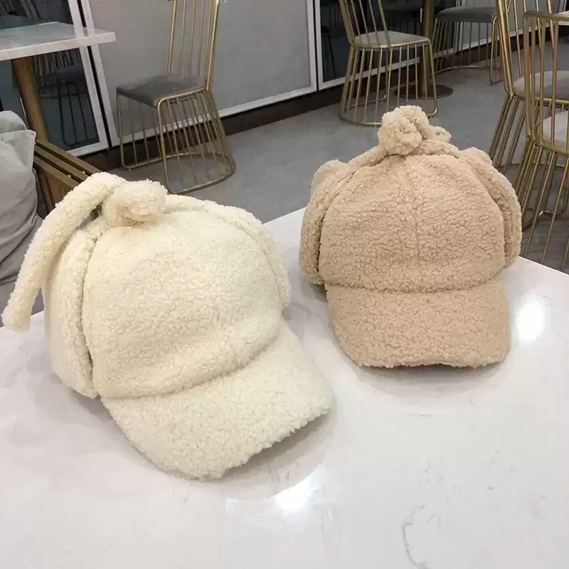 이채연 귀달이 모자 인스타그램 양털 겨울 의상 옷 패션 - 상품 이미지