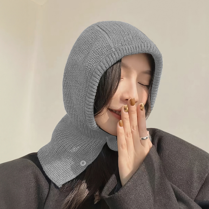바라클라바 넥워머 후드 여성니트모자 여자겨울모자 방한 목토시 귀달이 귀매개 목도리 선물 - 상세 이미지 3