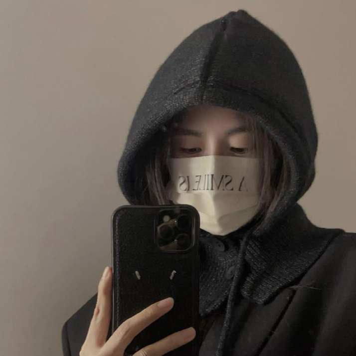 여성바라클라바 단추 니트후드모자 니트귀달이모자 목도리 방한 목토시 여자 겨울넥워머 후리스 - 상세 이미지 5