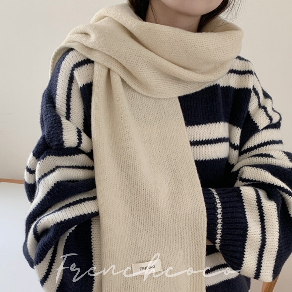 프렌치코코 니트머플러 무지 커플목도리 - 메인 이미지