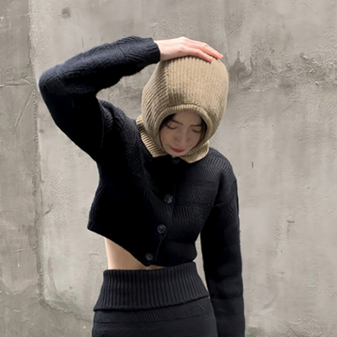 바라클라바 넥워머 후드 여성니트모자 여자겨울모자 방한 목토시 귀달이 귀매개 목도리 선물 이미지 6