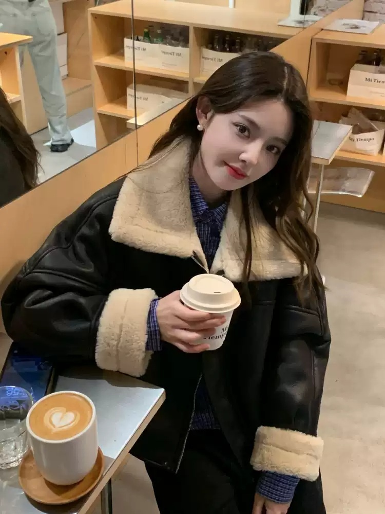 김민경 자켓 무스탕 인스타그램 레더 빅사이즈 의상 옷 패션 - 상세 이미지 5