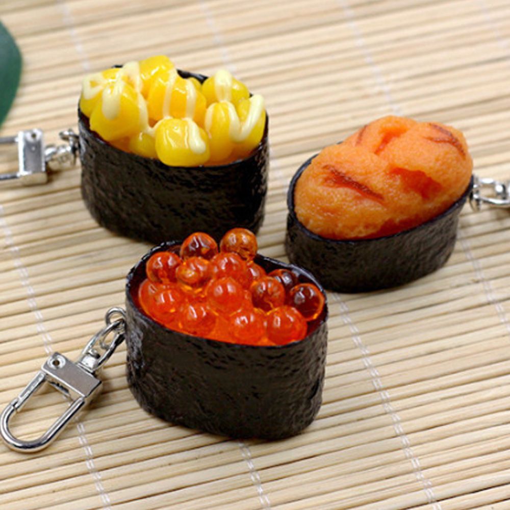 특이한 초밥키링 연어 스시 열쇠고리 키링 부자재 키홀더 음식 모형 열쇠고리 자동차 고리
