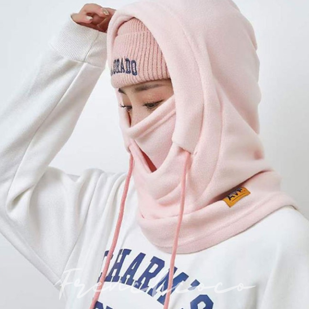 프렌치코코 후리스 마스크 후드넥워머 후드머플러 - 메인 이미지