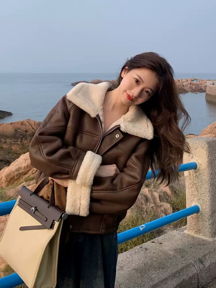 김민경 자켓 무스탕 인스타그램 레더 빅사이즈 의상 옷 패션 - 상세 이미지 4