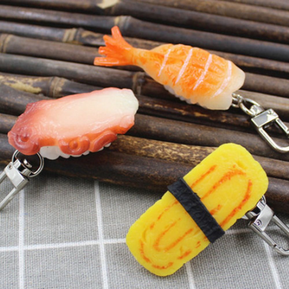 특이한 초밥키링 연어 스시 열쇠고리 키링 부자재 키홀더 음식 모형 열쇠고리 자동차 고리
