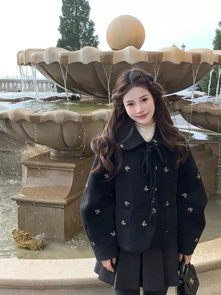 놀면 뭐하니 261화 미주 가디건 긴팔 리본 프렌치 의상 옷 패션 - 상세 이미지 5