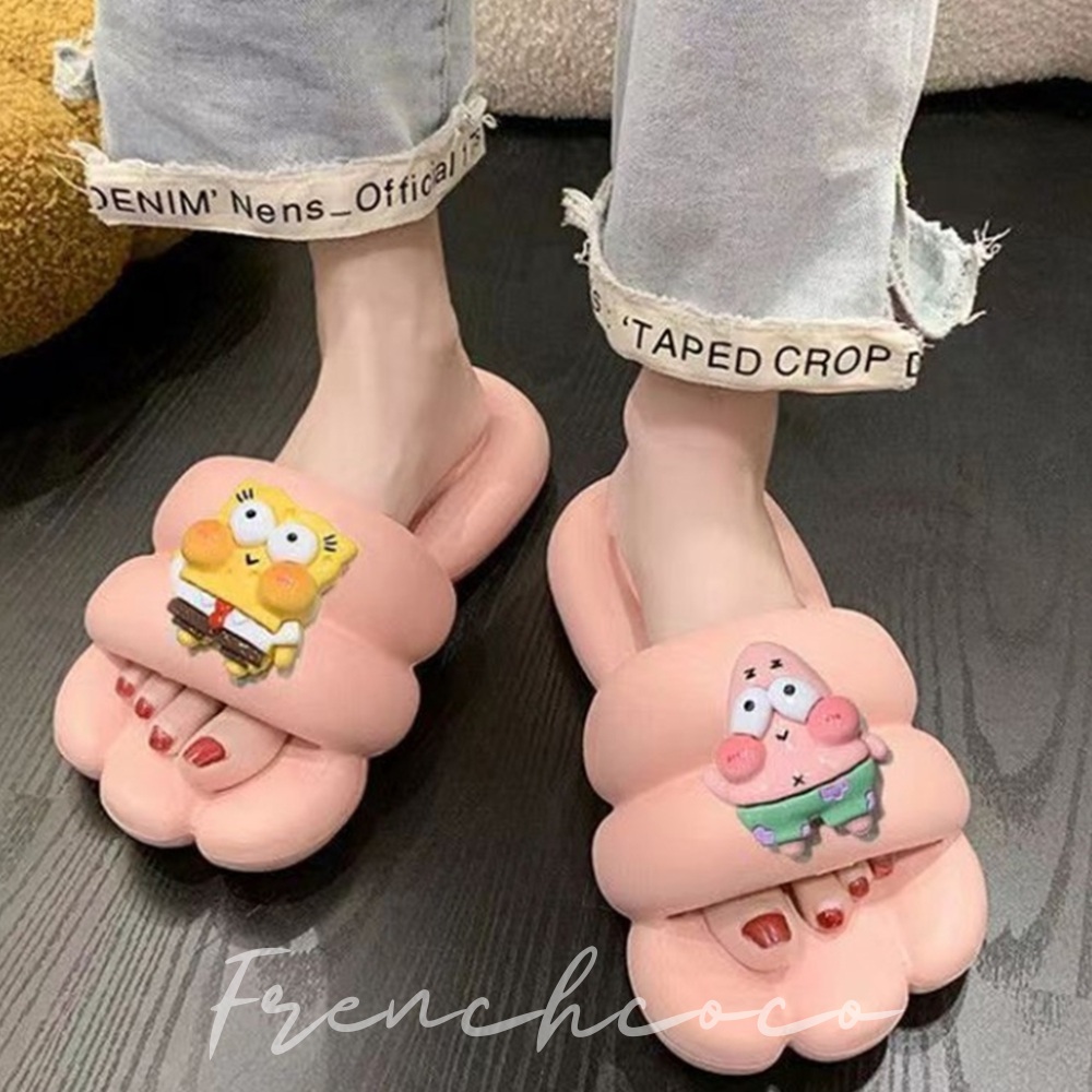 프렌치코코 귀여운 슬리퍼 층간소음 사무실 가벼운 실내화 - 메인 이미지