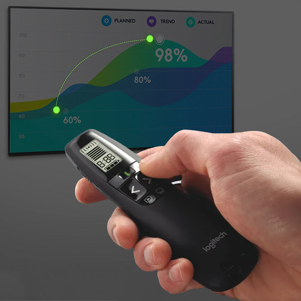 [국내정발] 로지텍코리아 R800 그린 녹색레이저 포인트 무선 프리젠터 PPT 피피티 리모컨