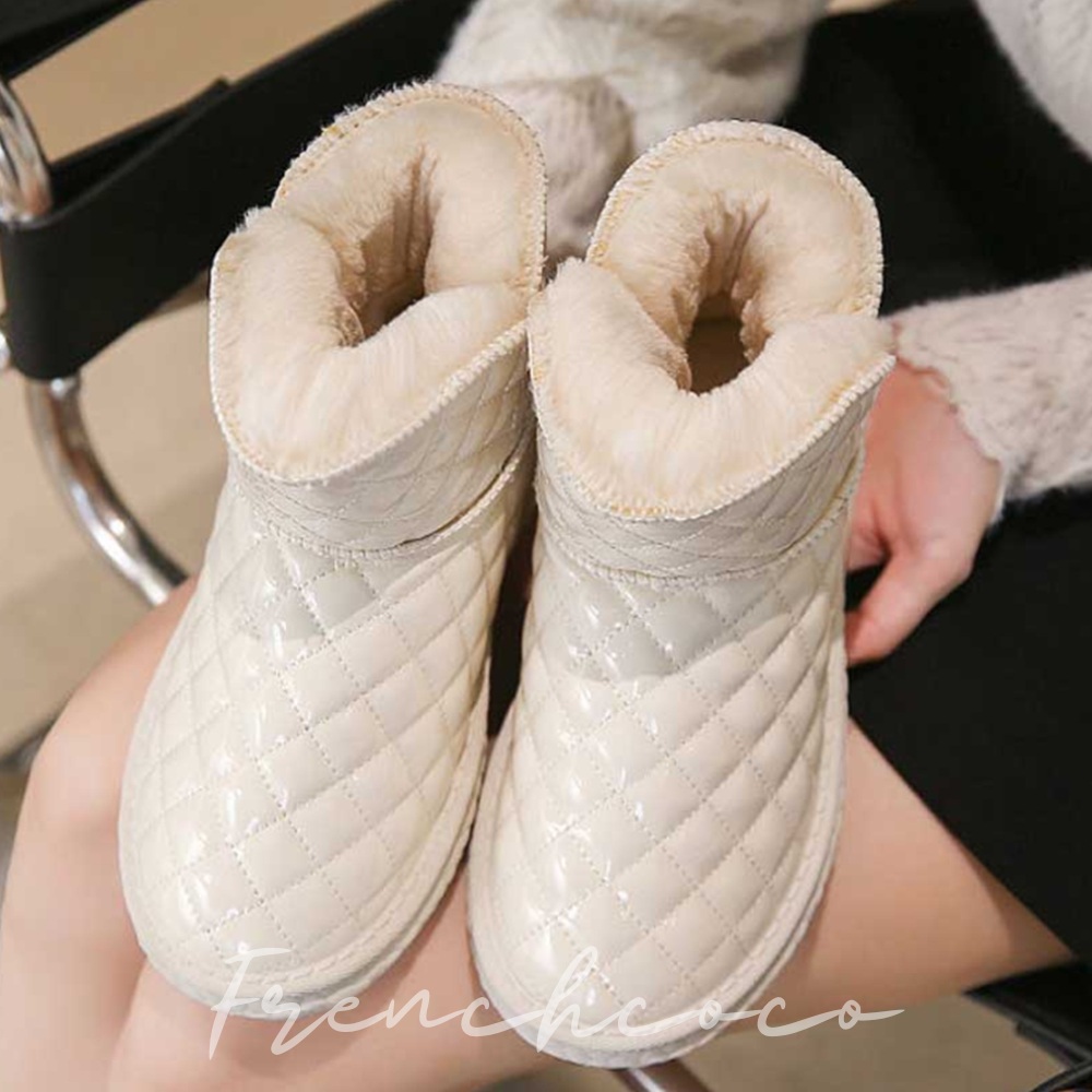 프렌치코코 유광 털 운동화 방한 보온 부츠 - 상품 이미지