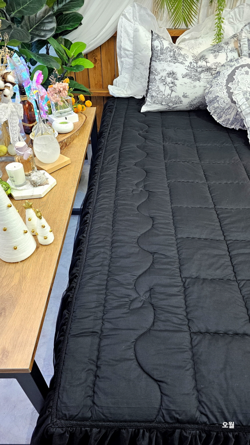 미라지 라지킹 침대스커트 베드스커트맞춤 프릴 돌침대커버