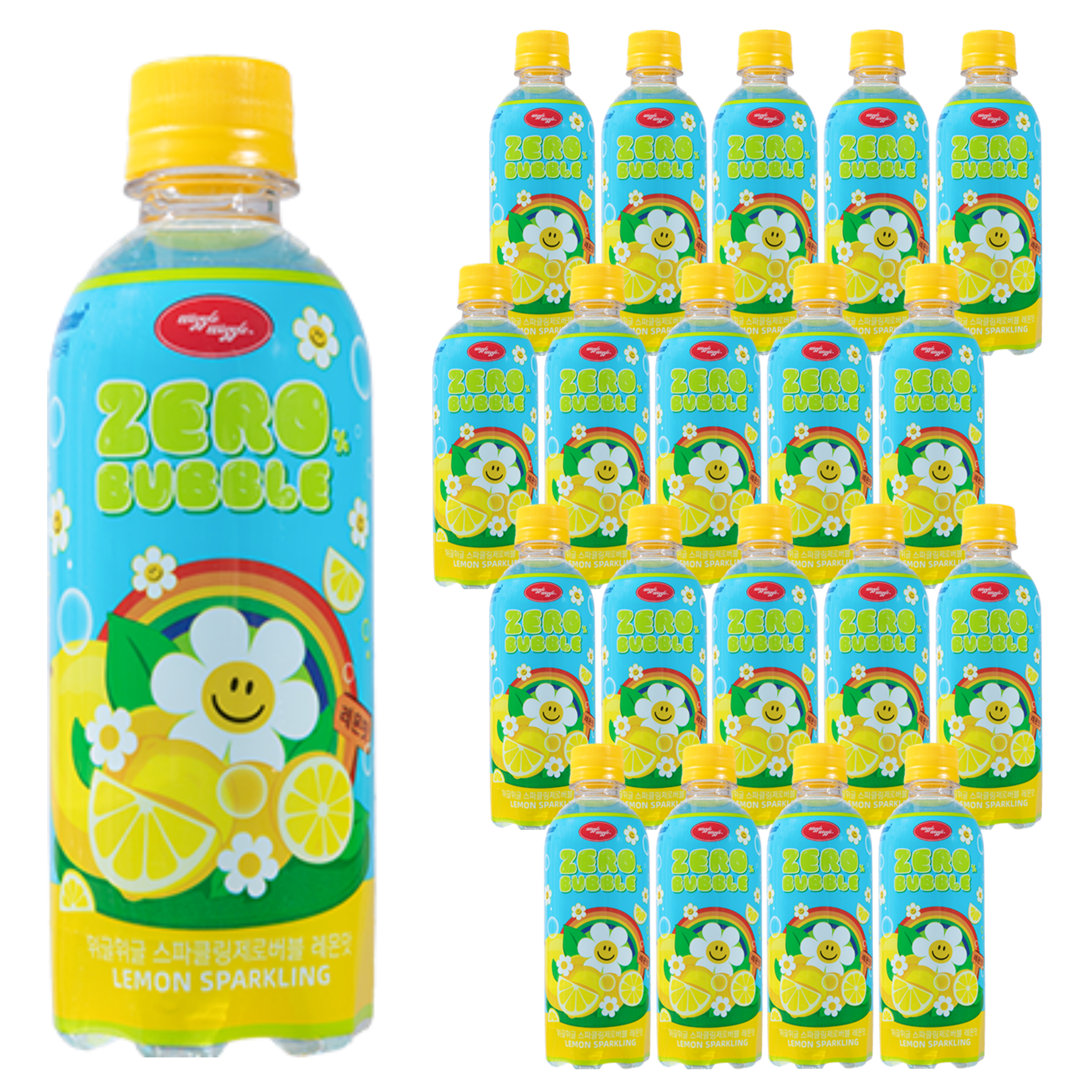 [위글위글 X 블링부스터] 스파클링 제로 버블 레몬, 355ml, 20개 - 상품 이미지