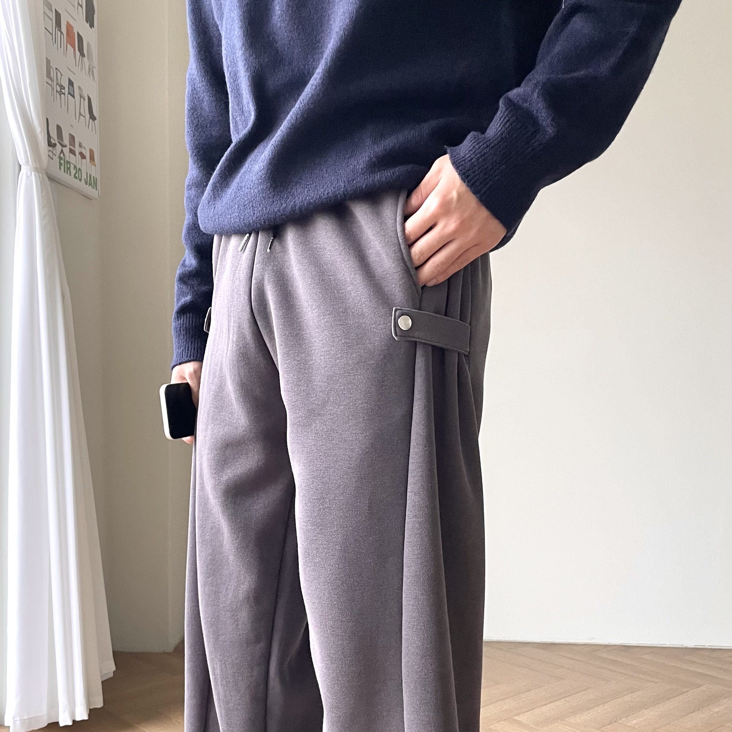 1+1 벌룬팬츠 스웻팬츠 양털바지 - 상세 이미지 2