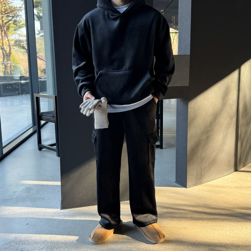 1+1 벨벳트레이닝세트 기모후드세트 스웻셋업 이미지 6