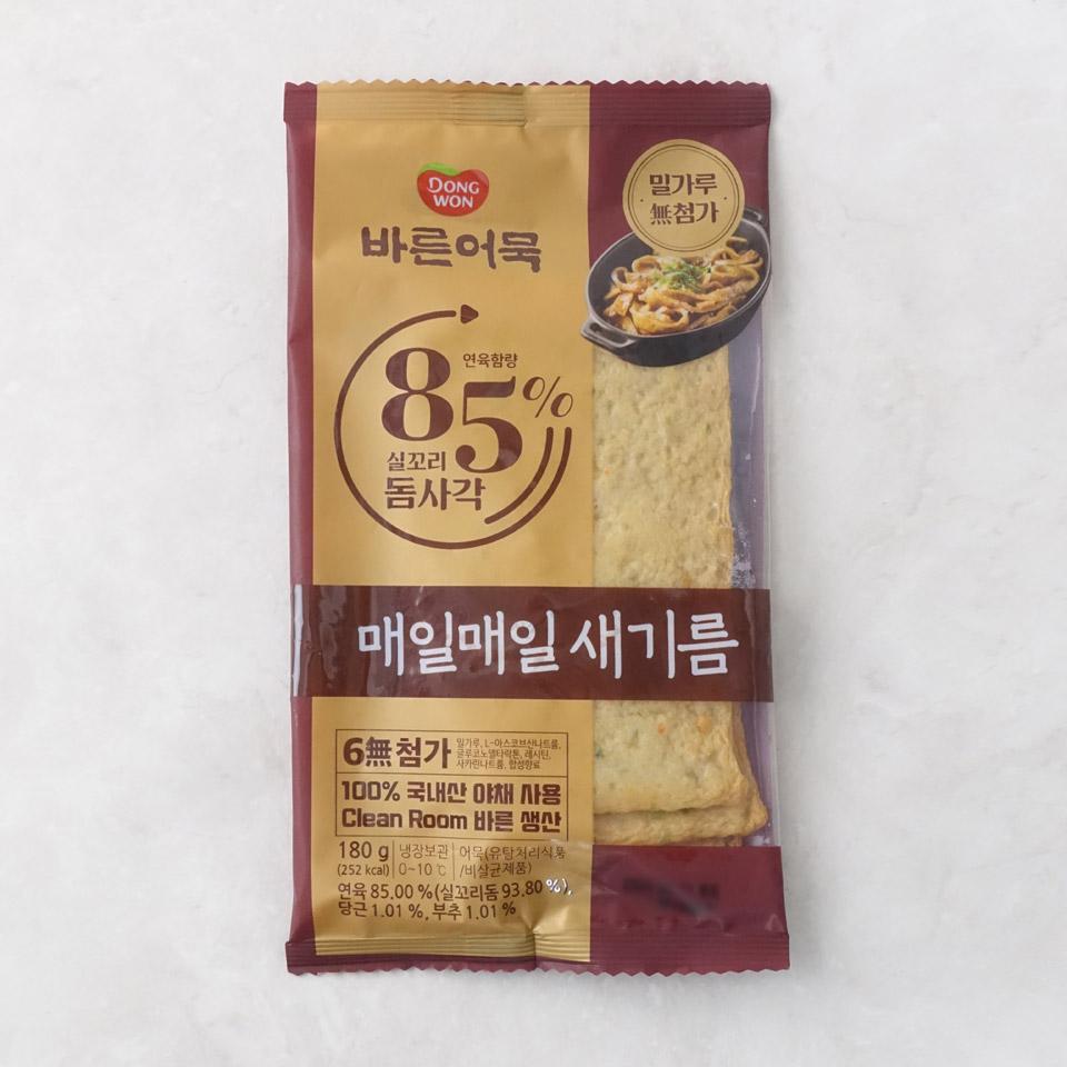 메가마트 동원 바른85 실꼬리돔사각 어묵  180g - 상품 이미지