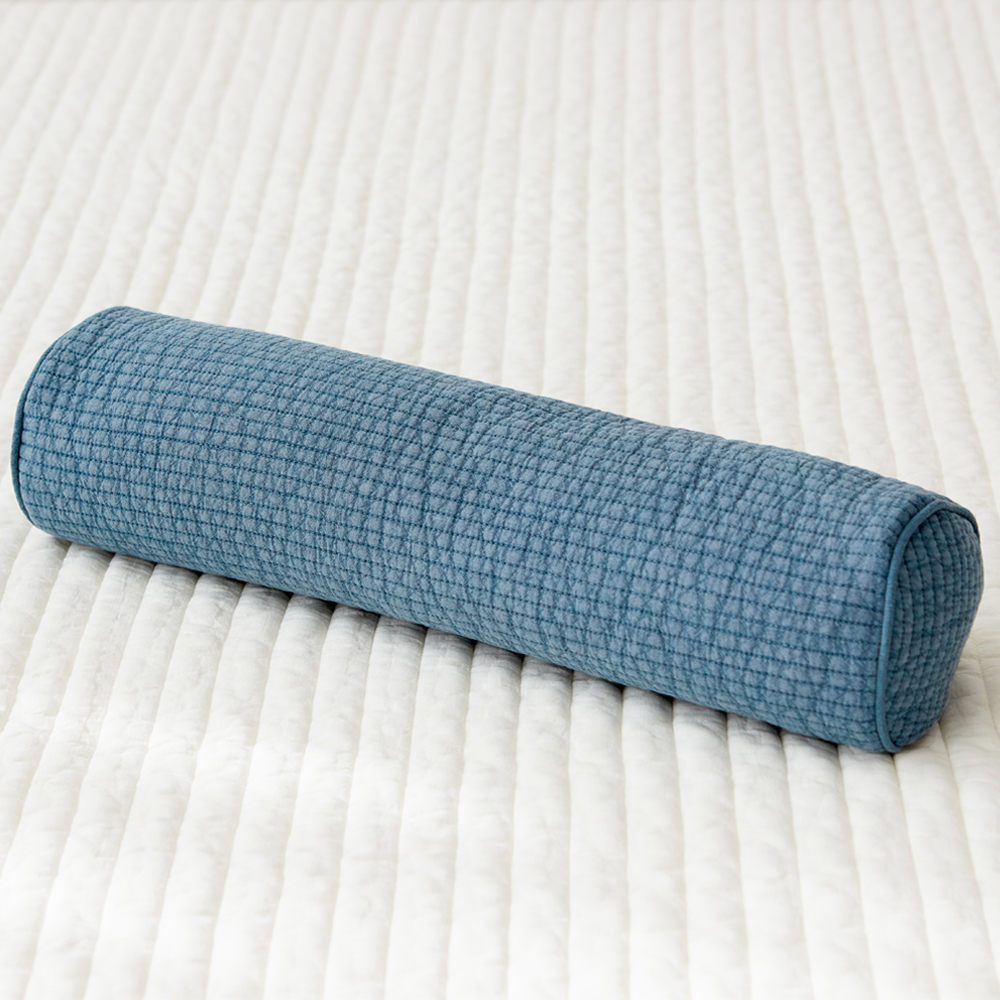 메밀베개 여름 시원한 경추 목베개 블루, 10x40cm