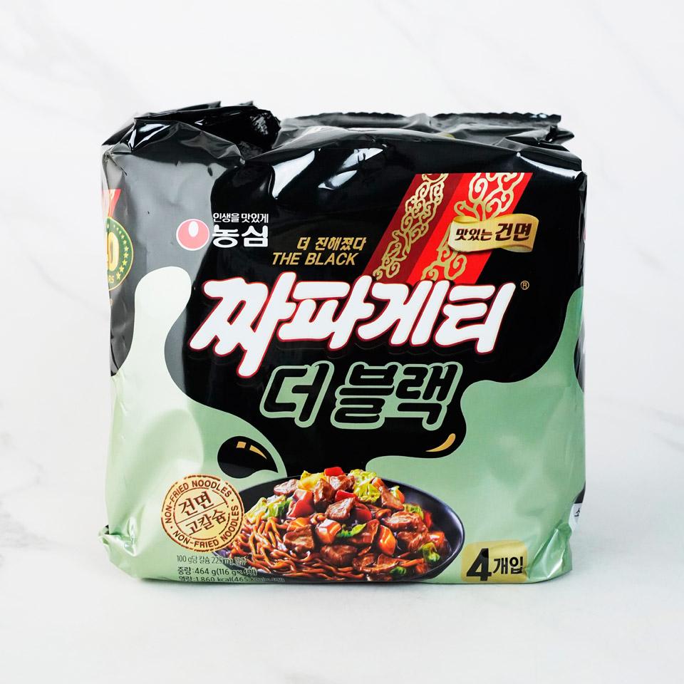 메가마트 농심 짜파게티 더 블랙(멀티팩) 116gx4 - 메인 이미지