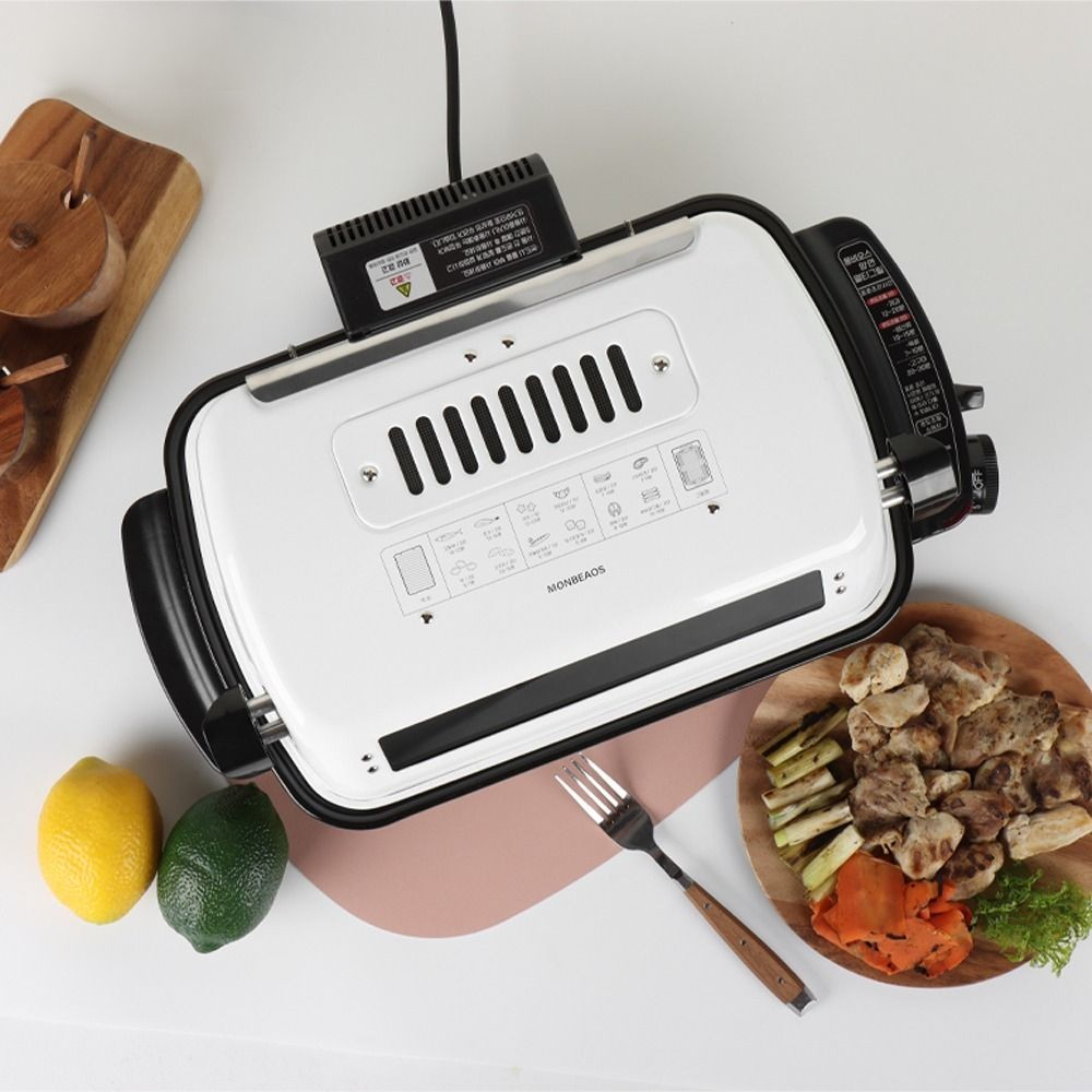 몽비오스 국산 냄새없는 양면 생선구이기 전기 멀티그릴 고등어구이 고기불판