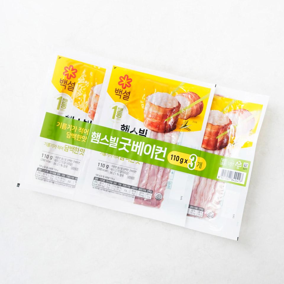 메가마트 CJ 백설 햄스빌 담백한 굿베이컨 330g - 상세 이미지 2