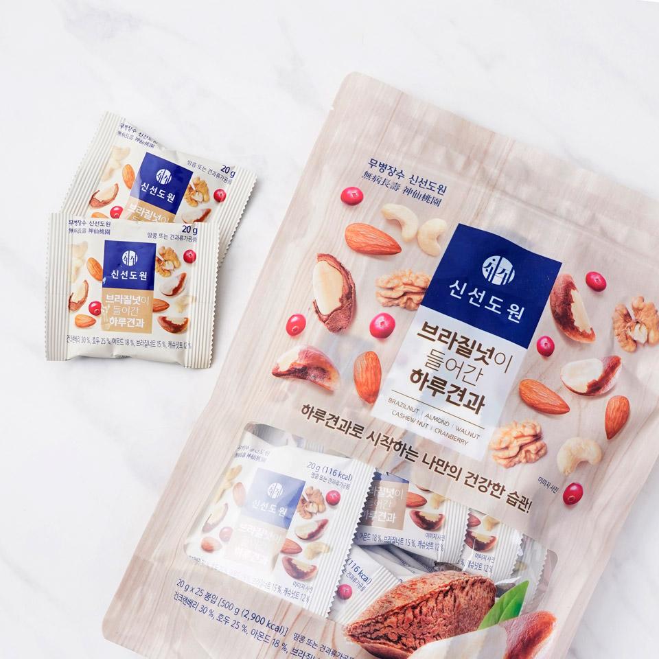 메가마트 신선도원 브라질넛이 들어간 하루견과 20gx25입